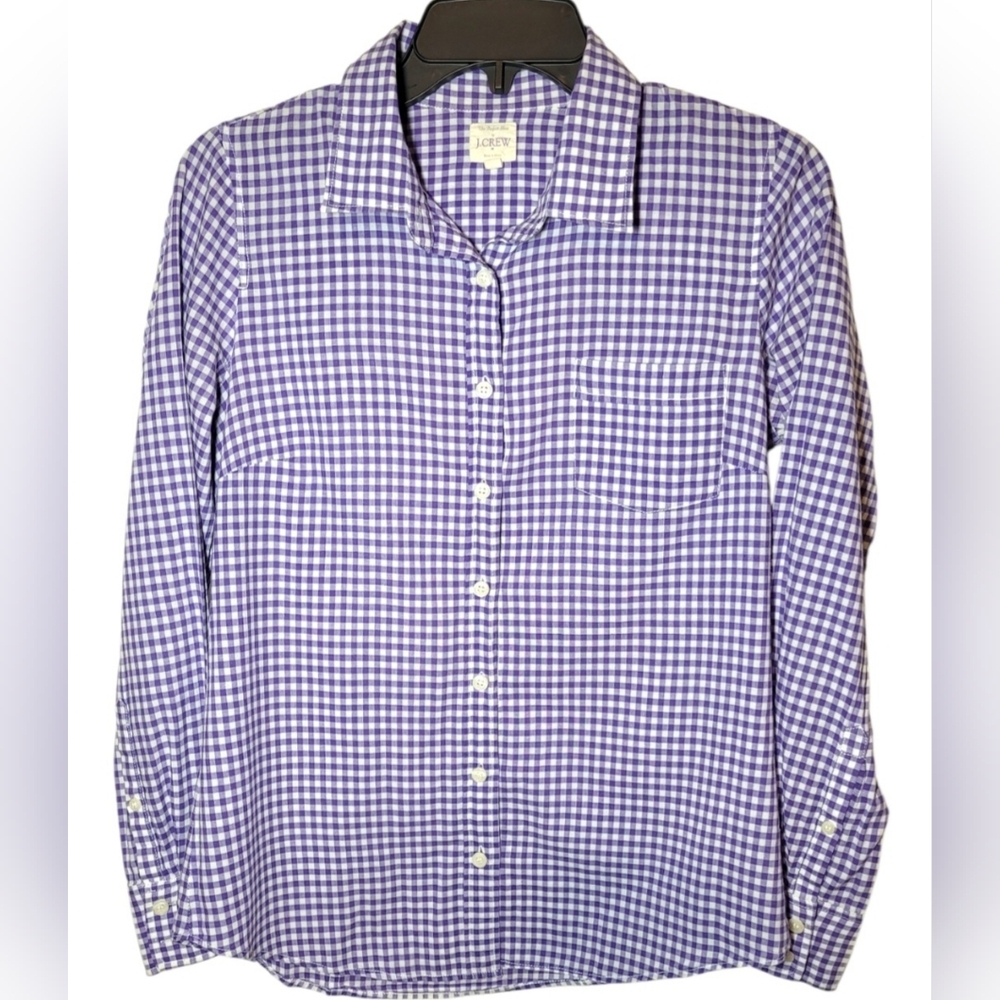 J. Crew Gingham Button Down Shirt